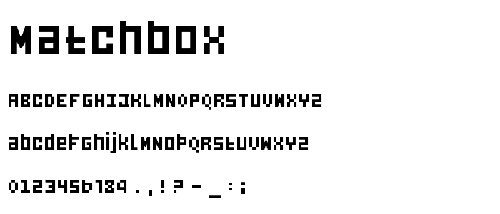 Matchbox   font